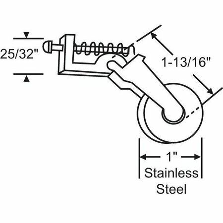 STRYBUC Patio Screen Door Roller Assy. 900-9705SS